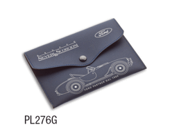 Porte-livret caoutchouc bleu publicitaire