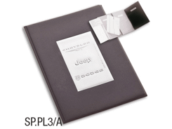 porte-livret caoutchouc noir/argenté