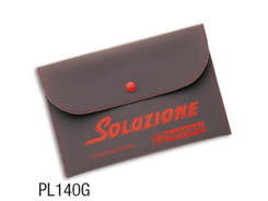 Porte-livret PU gris