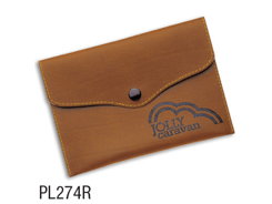 Porte-livret Simili cuir marron droit