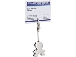 Porte-mémo métallique en forme de bonhomme