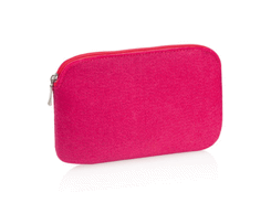 Porte monnaie fuchsia en feutrine