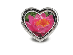 Porte-ph. coeur argent cristal-100x130