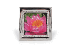Porte-photos argent cristal - 80x80 mm