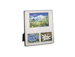 Porte-photos triple acier - photo 13x9cm