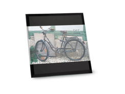 Porte-photos verre noir - 90x130 mm