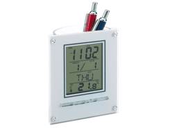 Pot à crayon horloge publicitaire