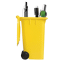 Pot à crayons publicitaire poubelle Jaunejaune