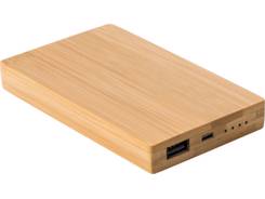 Power bank en bambou publicitaire