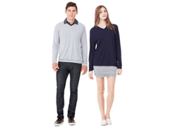 Pull/sweat léger col v unisexe