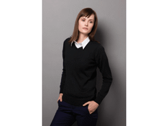 Pullover femme col v