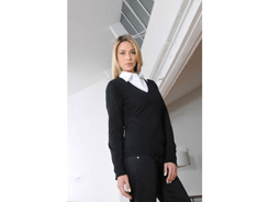 Pullover personnalisé femme col v