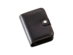 Pvc noir-porte jeux de carte avec carnet