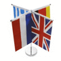 Quadruple drapeaux de table Au choixcouleurs pantone
