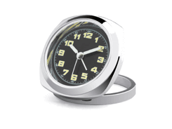 Reveil de voyage metal / dore