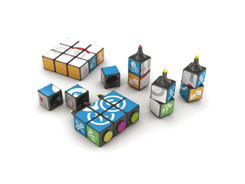 Rubiks cube surligneur fluo