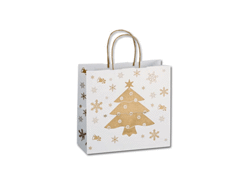 Sac cadeau moyen en papier avec un motif de noël