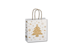 Sac de cadeau en papier avec un motif de noël