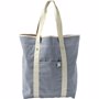 Sac de plage en coton twill avec poche frontale. Bleubleu clair