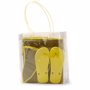 Sac de plage publicitaire en plastique translucide Jaunejaune