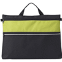 Sacoche congrès en polyester publicitaire Au choixnoir/vert citron