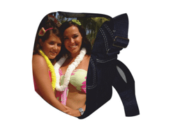 Sacoche de taille moyenne, en denim