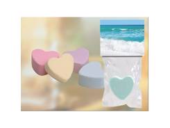 Sels de bain en coeur