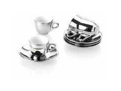 Service à café chromé