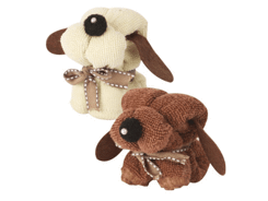 Serviette de toilette en forme de chien