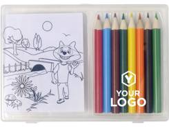 Set à dessin de 8 crayons de couleur et 20 feuille