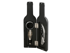 Set à vin 3 pièces en forme de bouteille domoclip