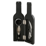 Set à vin 3 pièces en forme de bouteille domoclip Au choixargenté/noir