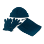 Set bonnet écharpe gant bleu marine en polaire Au choixbleu marine