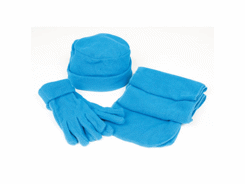 Set bonnet écharpe gant noir en polaire