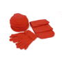 Set bonnet écharpe gant noir en polaire Rougerouge