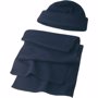 Set bonnet et écharpe en laine polaire Au choixbleu marine