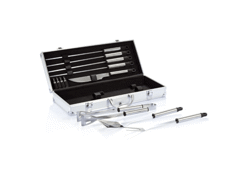 Set de 12 pcs pour barbecue en coffret aluminium
