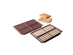Set de 2 deux moules à gaufres en silicone