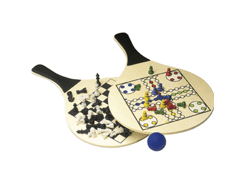 Set de 2 raquettes de plage en bois publicitaire