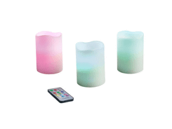 Set de 3 bougies en parafine