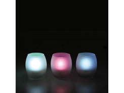 Set de 3 photophores en verre dépoli avec bougie à