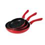 Set de 3 poêles rouges intérieur pierre Kitchen Ar Rougerouge