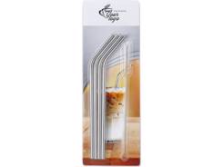 Set de 4 pailles en acier inoxydable