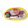 Set de couture dans un étui transparent zippé. Jaunejaune