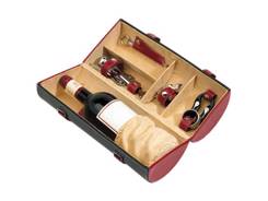 Set de vin exclusif en cuir personnalisable