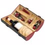 Set de vin exclusif en cuir personnalisable Au choixnoir, rouge
