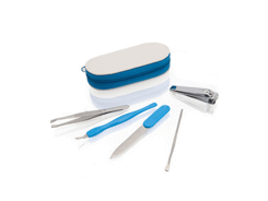 Set manucure / pédicure rose en simili cuir