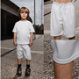 Short enfant ash Blancblanc