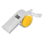 Sifflet à roulette sport avec cordelette Blancblanc/jaune