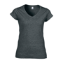 Soft style ladie's v-neck t-shirt t-shirt femme co Au choixDark Heather